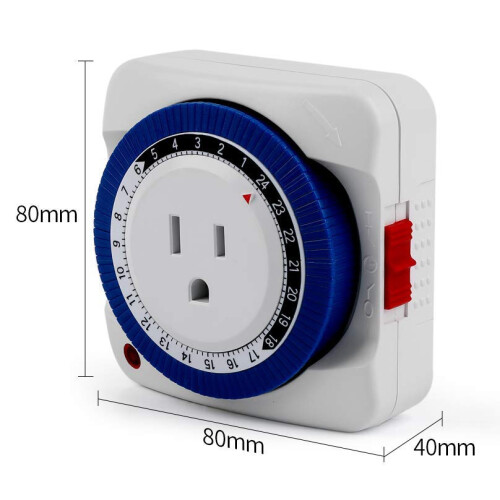 Outlet Timer  24 Hour Plug-in Electric Mechanical Outlet Timer  Outlet Mechanical Timing Socket US Plug 2