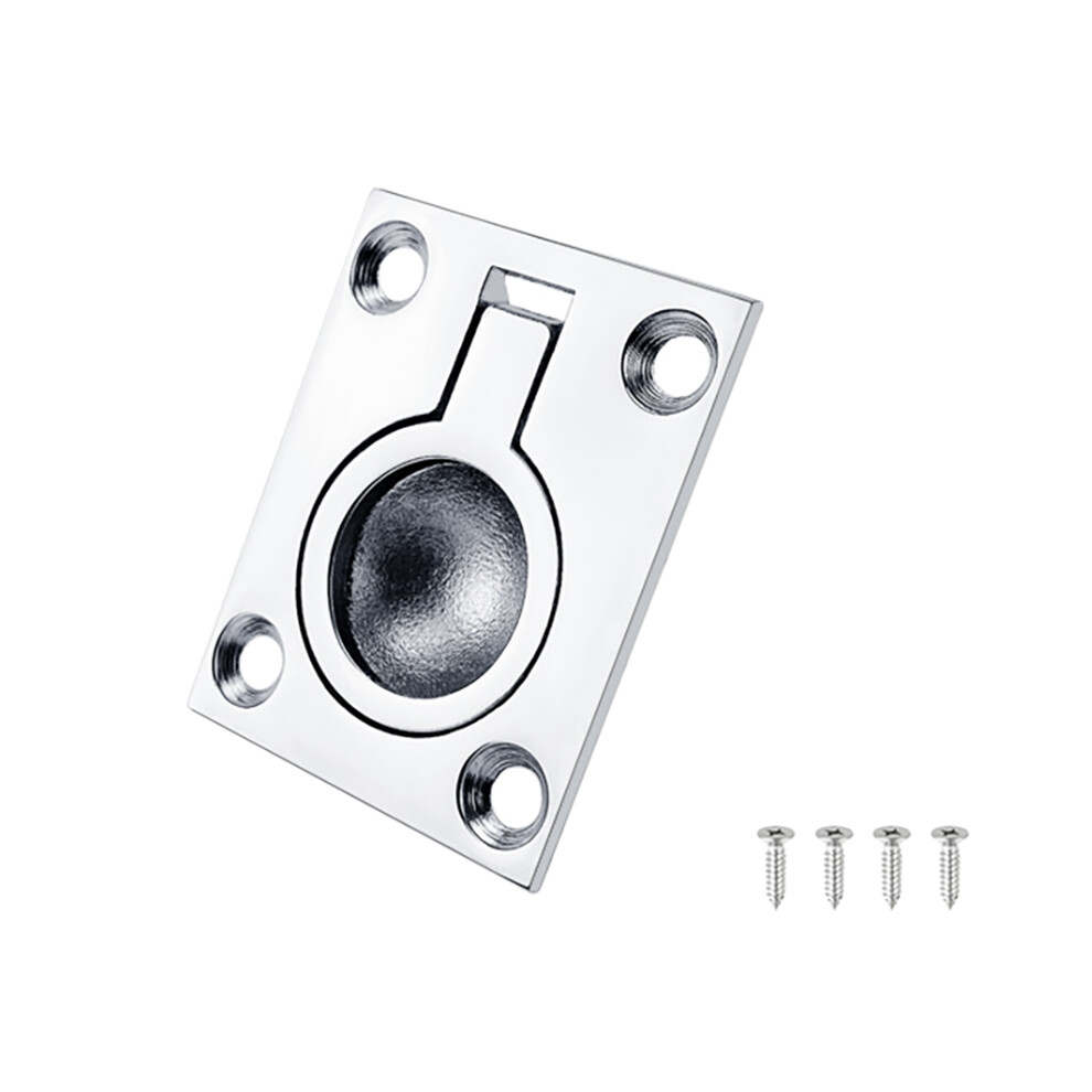 48X38mm Stainless Steel 316 Boat Deck Hatch Cabinet Flush Mount Ring Pull Lift Handle Marine Hardware Accessories 4713122496786