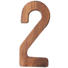 Black Walnut Number Decorative Numeral Combination Wall Decoration DIY Arabic Numerals Home Decor Wooden House Number, B