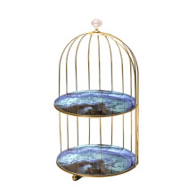 Bathroom Vanity Storage Organizer Desktop Cosmetic Holder Washstand Birdcage Shelf Ideal for Makeup & Toiletries C