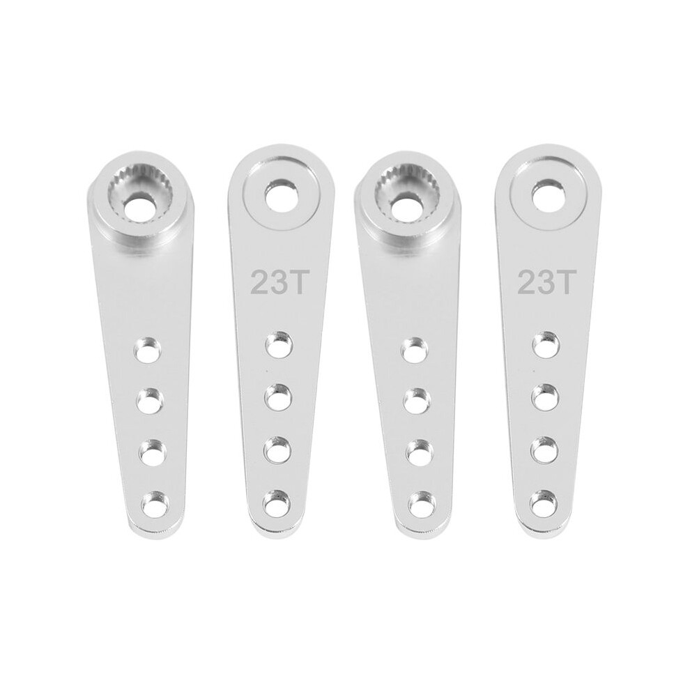4Pcs Cnc Aluminum Alloy Servo Arm 1.25-2.5Inch For Futaba Sanwan Servos,23T Silver 4713018049492