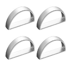 Fashion Napkin Buckle Napkin Holder D-Shaped Napkin Ring Napkin Buckle Modern Simple Napkin Ring Matte Silver