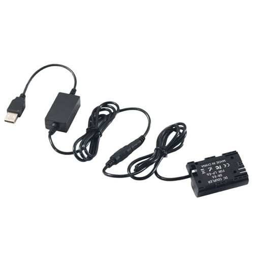 2X  Coupler,LP-E6 Dummy Battery Set for  5D2 5D3 5D4 6D 6D2 60D 7D 7D2 70D 80D 90D Replacement Power Adapter 2