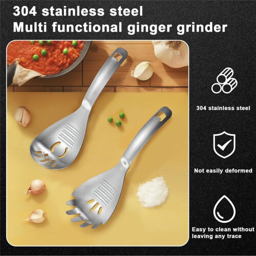 Stainless Steel Kitchen Spoon Set Multi-Function Cooking Spoon Garlic Grater Strainer Kitchen Gadgets Fork 2