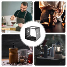 Coffee Dripper Stand Black Metal Coffee Extraction Drip Stand Portable Coffee Making Accessories with Top Round Hole