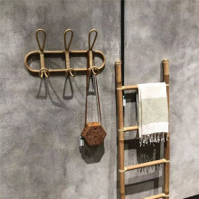 Rattan Wall Hooks - Kids Room Decorative Hanger, Clothes & Hat Organizer, Hanging Storage Rack for Children's Garments A