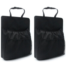 2X Auto Net Mesh Tasche Sitz Lehne Multi-Tasche Aufbewahrungs Tasche Organizer Halter Schwarz