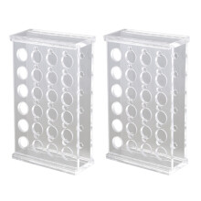 2pcs 1.5Ml Centrifuge Tubes 11mm Dia Test Tube Plastic Rack Stand 24 Holes