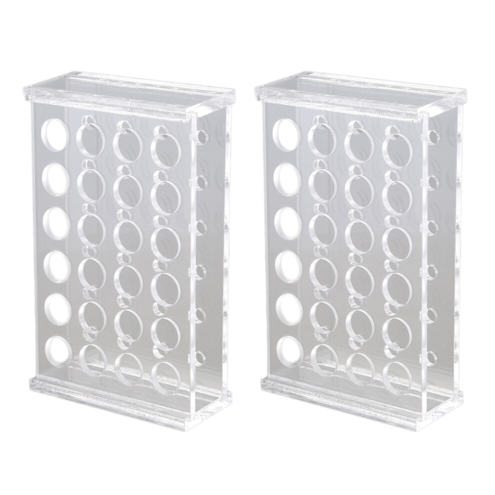2Pcs 1.5Ml Centrifuge Tubes 11Mm Dia Test Tube Plastic Rack Stand 24 Holes 6031068265968