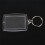 30Pcs Transparent Blank Insert Photo Picture Frame Key Ring Split Keychain 2