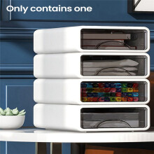Desktop Organizer Box with Drawers - Stationery, Cosmetics, File Cabinet for Dormitory & Office Desk,