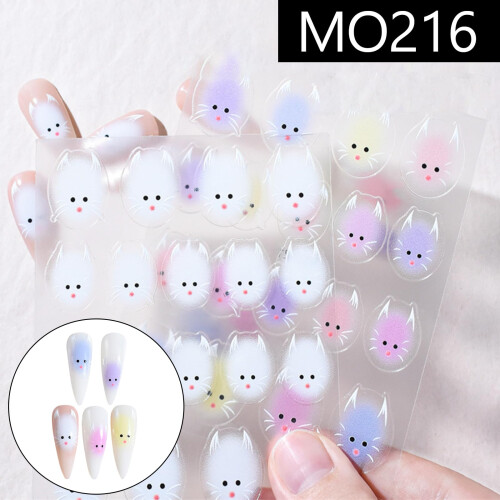 SelfAdhesive 3D Nail Art Stickers Decals for Manicures, Easy Application, Cute Design 2