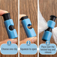16 Pack Bag Clips for Food Storage, Clips for Food Packages, Snack Clips, Food Clips for Bags, Plastic Bag Clip
