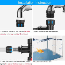 2X Fish Tank Plastic Water Changer Pump Faucet Type Water Changer Fish Tank Cleaning Plastic