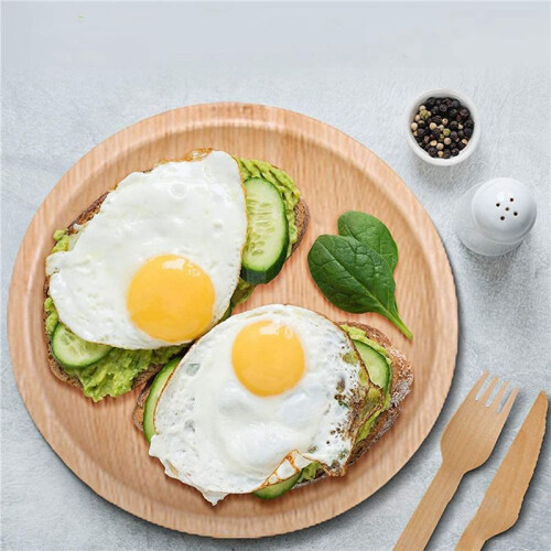 Compostable, Biodegradable, Disposable  Leaf Plates Sturdy, Microwave & Oven Safe (40, 8 Inch Round Plates) 2