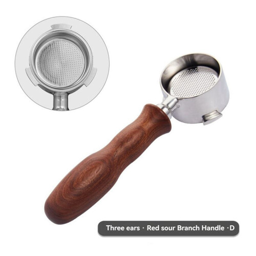 51mm for Delong Coffee Machine Handle Modified Solid Wood Handle Accessories Coffee Funnel Bottomless Handle 1