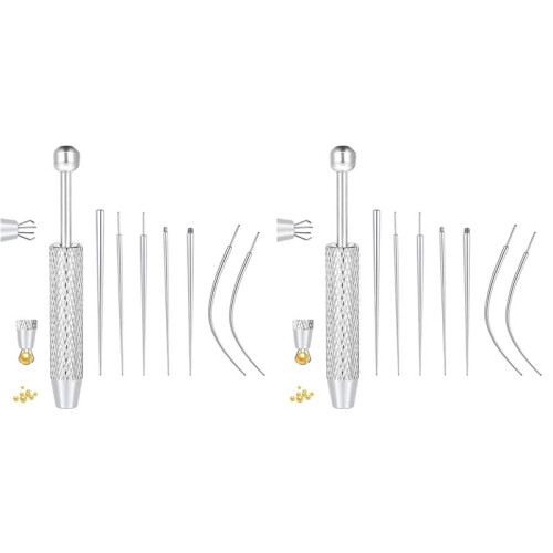 2X Piercing Taper  Grabber Tool for Changing Jewelry -Flat Back Earrings Applicator Tool,Body Piercing Kit