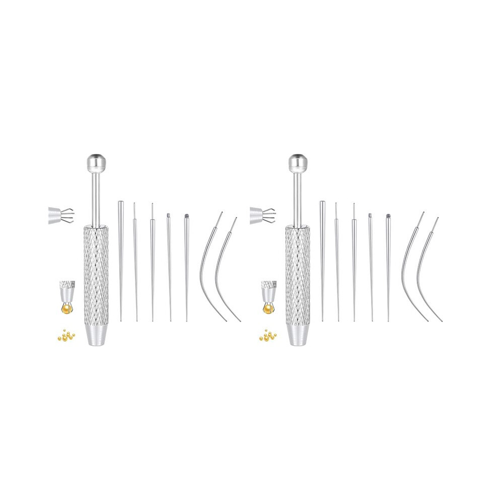 2X Piercing Taper  Grabber Tool for Changing Jewelry -Flat Back Earrings Applicator Tool,Body Piercing Kit