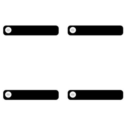 4X Tuya Intelligent Trycksensor för ZigBee Gravitationsdetektering Automatisering Scenkoppling 400 mm