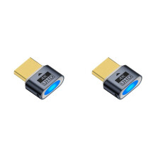 2X Adaptador de Exibição Virtual HDTV 4K Headless Display com Suporte para Resolução Máxima de 1080P A 60 Hz/120 Hz 4K A 60 Hz