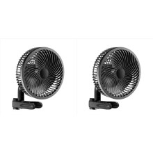 2X Ventilador Clip para Carpa Cultivo 6 Pulgadas con Motor EC Rediseñado Larga Duración, 10 Velocidades Dinámicas Viento, para Refrigeración por