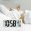 2X Square Wall Clock Series, 13.8Inch Large Digital Jumbo Alarm Clock, LCD Display, Multi-Functional Upscale Desk Black 3