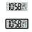 2X Square Wall Clock Series, 13.8Inch Large Digital Jumbo Alarm Clock, LCD Display, Multi-Functional Upscale Desk Black 4