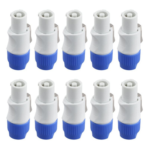100Pcs 3 PIN Male Powercon Connector Signal Input Jack for  Light Stage Light Power Output 1