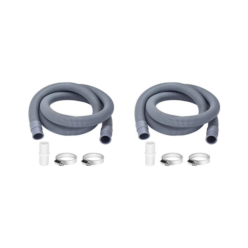 Semoic 2X Drain Hose Extension For Washing Machines,2M Drain Hose Universal Washing Machine Hose,Dishwasher Extension