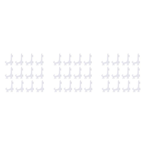 36Pcs 3 Inch Plastic Easels or Plate Holders Display Dinner Plate (Transparent)