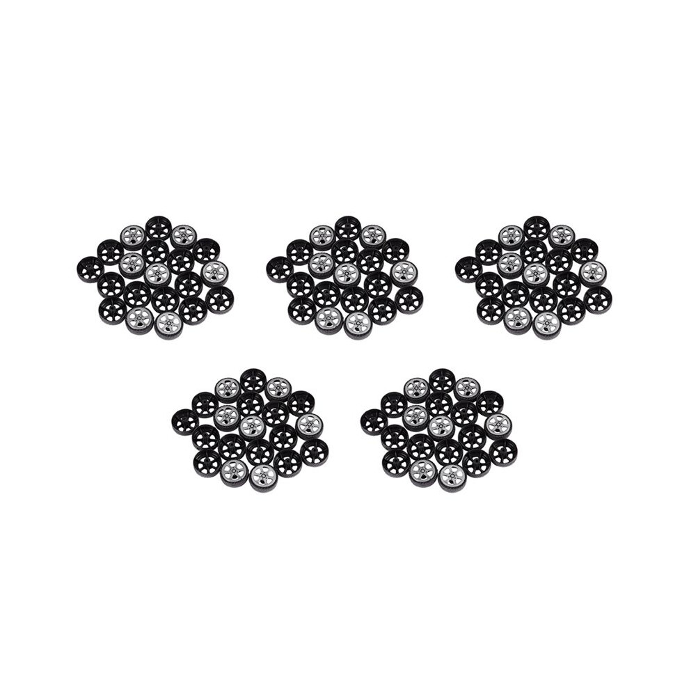Plastic Roll 2Mm Dia Shaft Car Truck Model Toys Wheel 20Mmx6mm 100Pcs 6032154257089