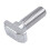 M8 Thread T-Slot Drop-in Stud Sliding Screw Bolt Silver Tone 15Pcs 4