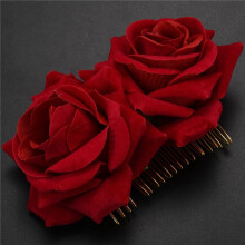 3X Rose Flower Hair Clip Slide Flamenco Dancer Pin Flower Brooch Lady Hair Styling Clip Hair Accessories