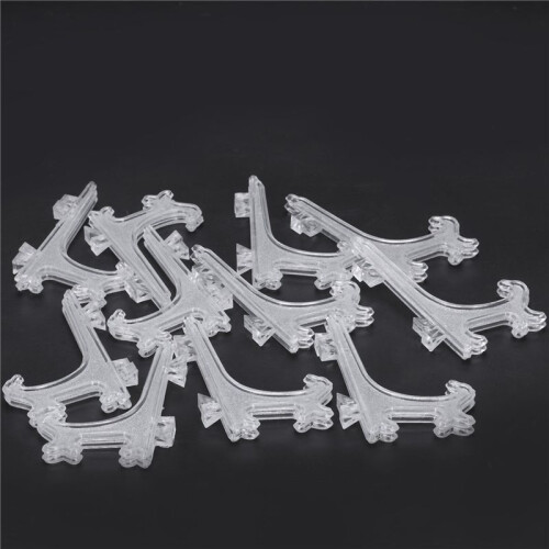 36Pcs 3-Zoll-Kunststoff Staffeleien Oder Tellerhalter Display Teller (Transparent) 2