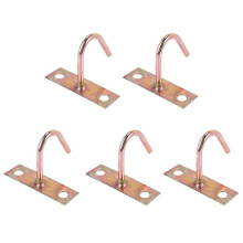5X FläKtarmatur Metall J-Formad Takmontering KrokhäNgare 80 mm HöJd