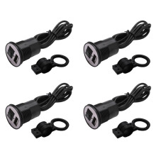 4X 12-24v Universal USB Chargeur Moto Adaptateur Prise Socket USB Chargeur Étanche Auto Chargeur Adaptateur pour Mobilephone Gps