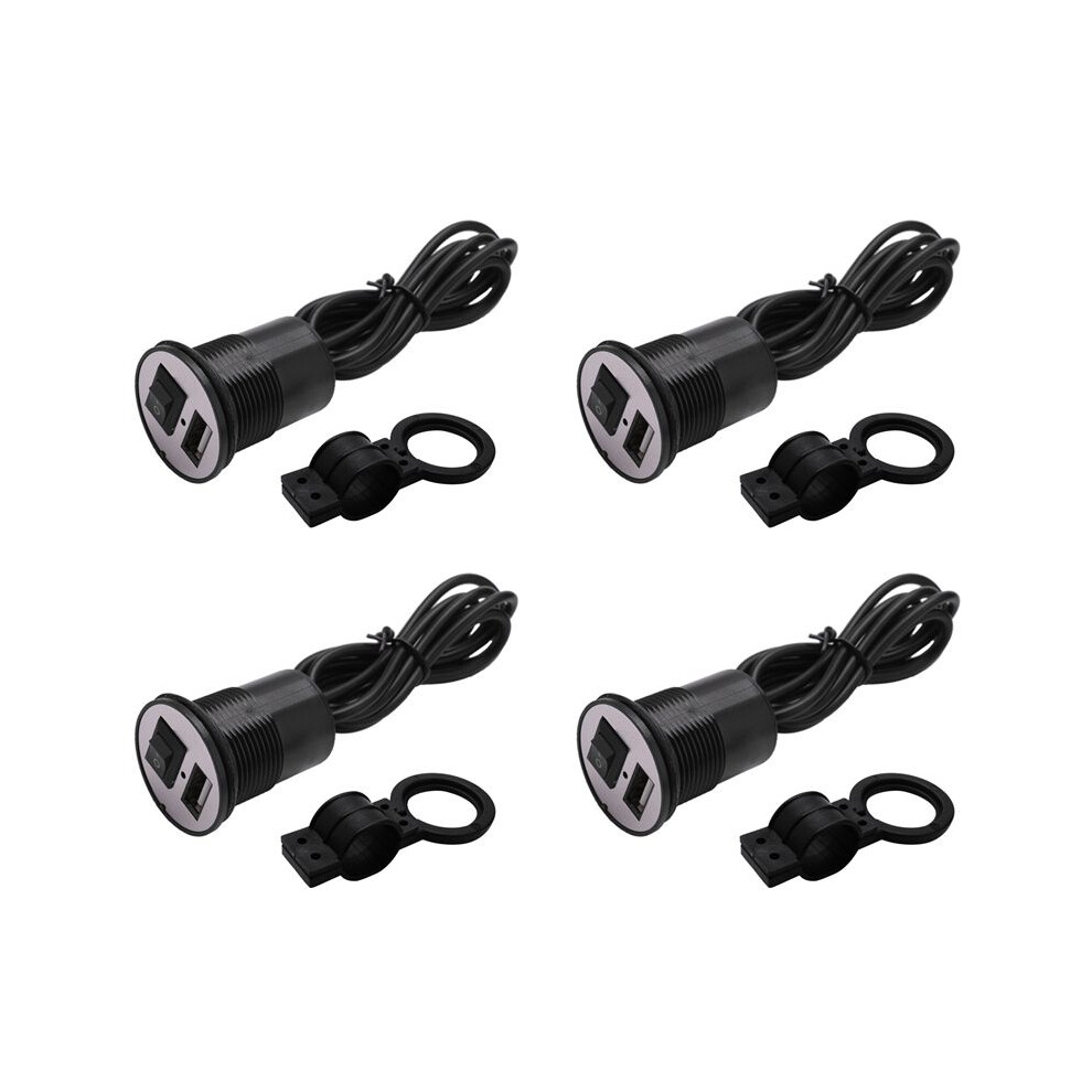 4X 12-24V Universal Usb Charger Motorcycle Power Adapter Socket Usb Charger Waterproof Auto Charger Adapter 6033601646760