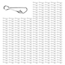500Pcs Fishing Hooked Snap Fishing Swivel Snap Hook Connector Carp Fishing Tackle L-15Mm