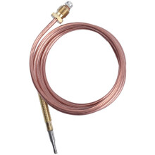 6pcs 1500Mm Gas Stove Universal Thermocouple Kit M6X0.75 with Overflow Nut (Five) Replacement Thermocouple