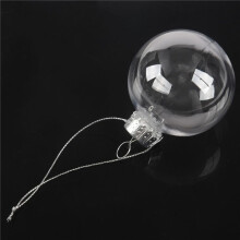 Clear DIY Baubles Shatterproof Seamless Plastic XMAS Home Tree Decor Gift - 60Mm QTY:40