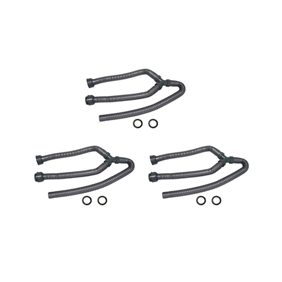 3Pcs 3.3Ft Washing Machine Pvc Y Shaped Drain Discharge Hose Washer Pipe Connector 4712946195516
