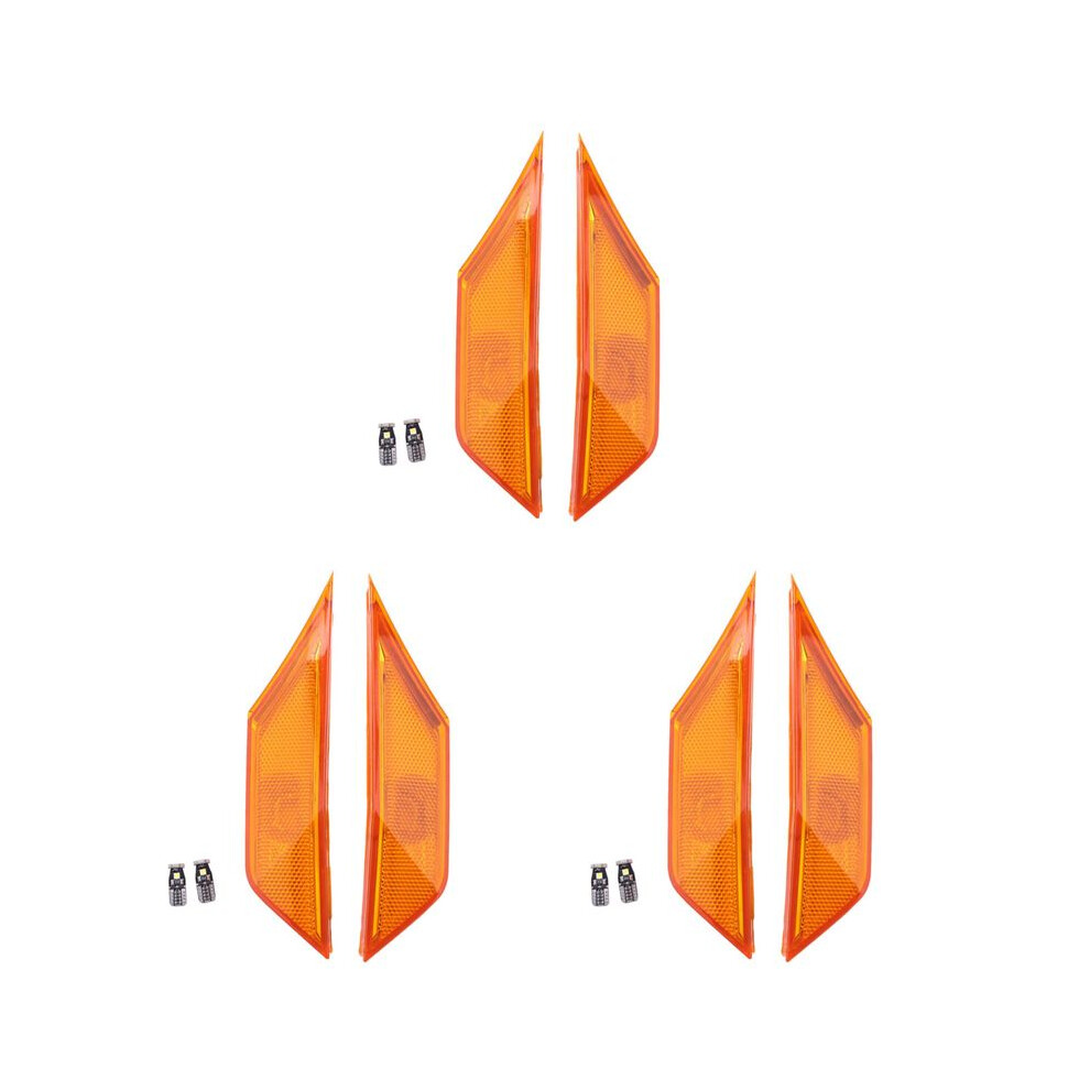 3Set Of Side Lamp Lens For 2016- 10Th Gen Sedan/Coupe/Hatchback(Orange) Orange 6031066297022