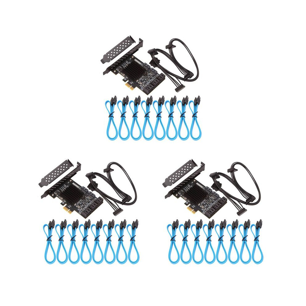 3X Pcie Card 8 Port, 6Gbps 3.0 Pcie Card, Pcie To Controller Expansion Card, Upport 8 3.0 Devices 4712094671535
