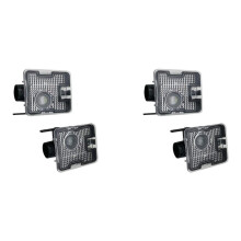 4 Pièces CôTé Voiture Led ÉClairage Signe Lampe de Projection Lampe de Rétroviseur ÉClairage Bienvenue Lumière pour Focus St