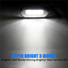 20Pcs 12V Boat Marine Signal Lamp Clear Grade Large Waterproof LED Courtesy Lights Stair Deck White
