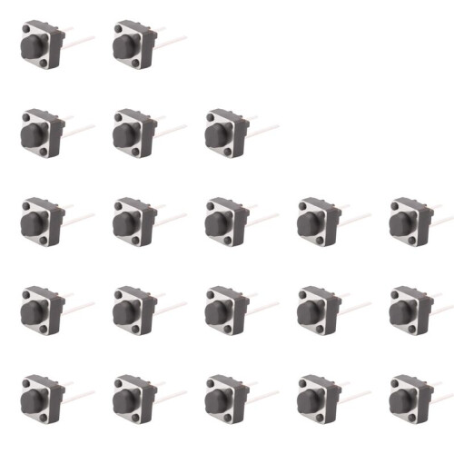 60 Pcs 6x6x5mm Momentary Tactile Tact Push Button  2 Pin DIP Through Hole 2