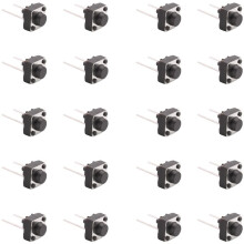60 Pcs 6x6x5mm Momentary Tactile Tact Push Button 2 Pin DIP Through Hole