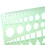 3X Green Plastic Circles Squares Hexagons Geometric Template Ruler 0-20cm 7