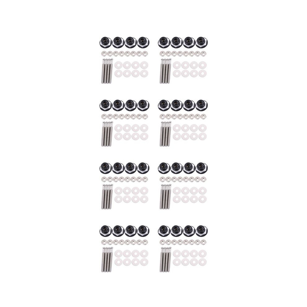 32X Push Button Quick Release Car Hood Bonnet Pin Lock Bumper Clip Black 4711677903612