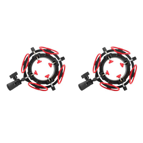 2X Universal Microphone Shock Mount Adjustable Microphone Stand for All Microphones Size At 18mm-57mm